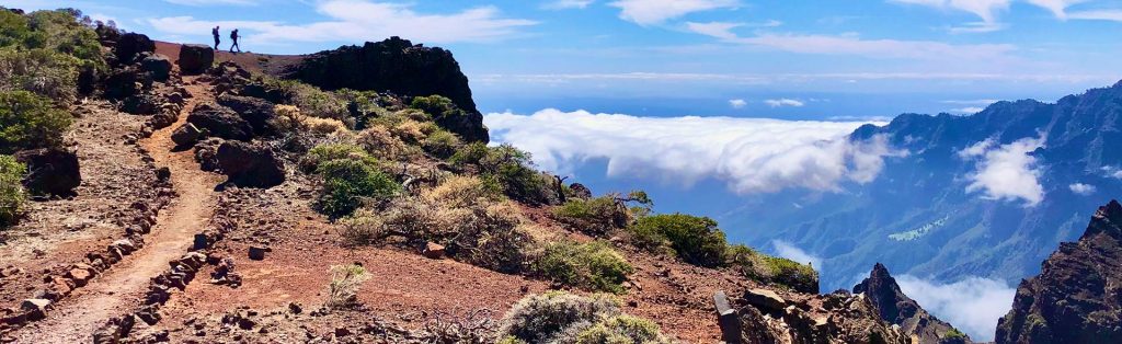 La Palma Wanderwoche Vista a la Caldera de Taburiente desde el camino GR131