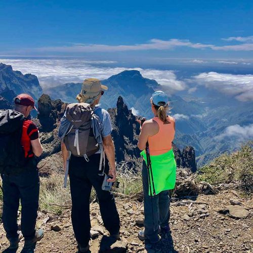 Senderismo en La Palma: Vista desde el Roque de Los Muchachos hacia La Caldera
