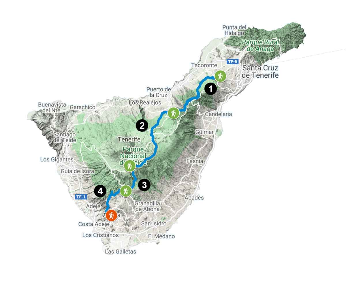 Teneriffa GR131 in 6 Etappen, Kanarische Inseln