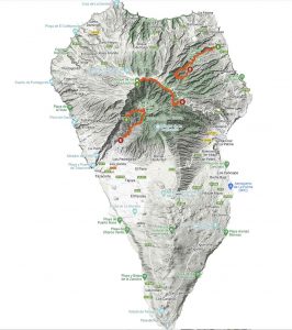 Mapa - La Palma paquete de 3 rutas individuales con transfer