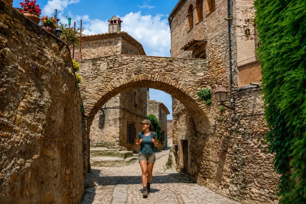 Peratallada con persona (1)